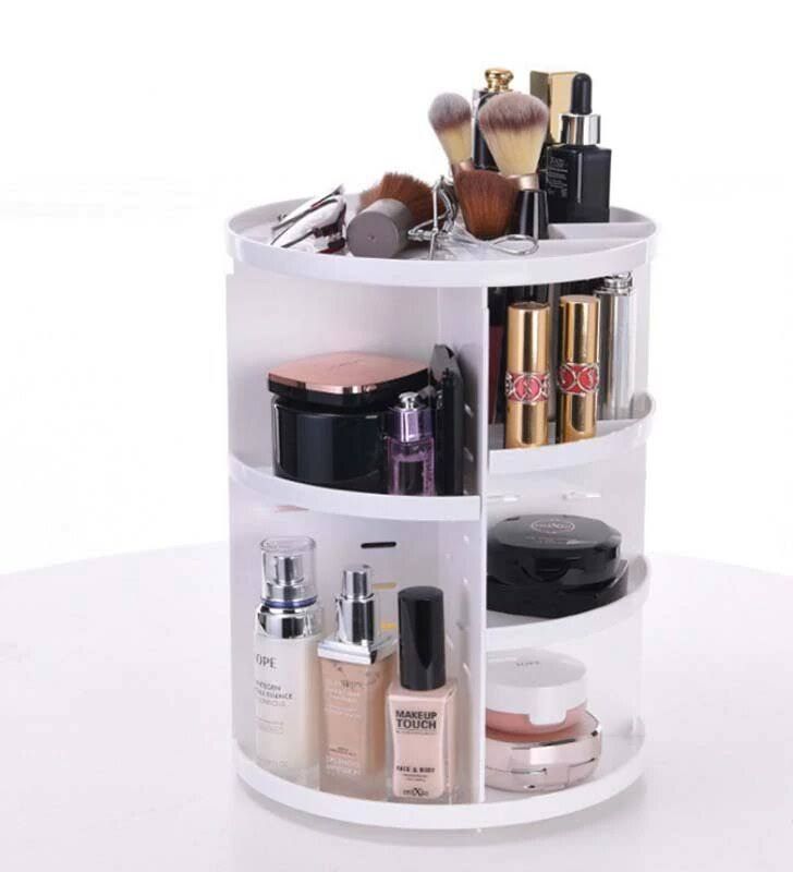 Многофункциональный органайзер для косметики вращающийся 360° Rotation Cosmetic Organizer, Вращающийся мини-стеллаж для косметики