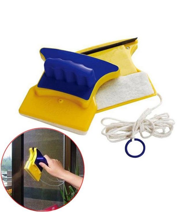 Двухсторонняя магнитная щетка для мытья окон Double Side Magnet Glass Cleaner, скребок для очистки окон