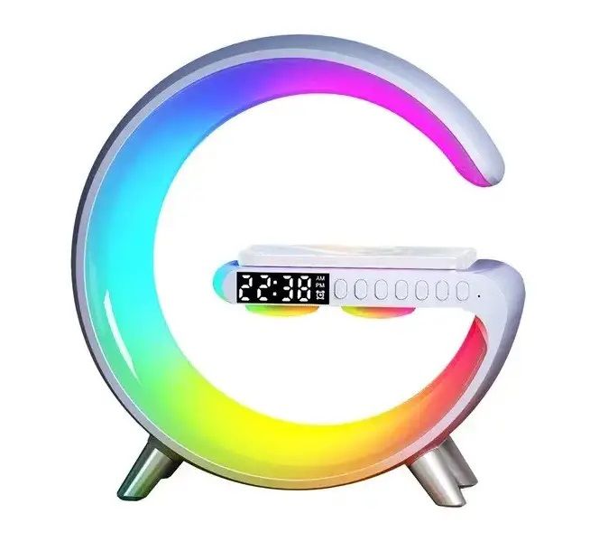 Настольная смарт лампа-ночник 4 в 1 Smart Light G63 15W с беспроводной зарядкой и Bluetooth колонкой