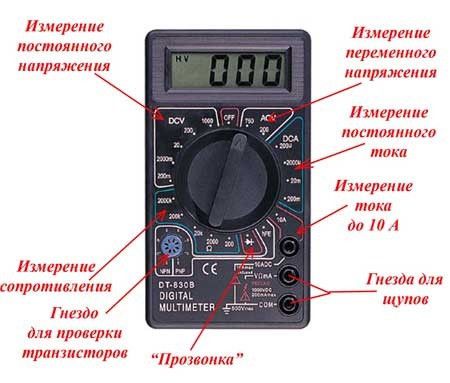 Мультиметр тестер вольтметр амперметр DT-832