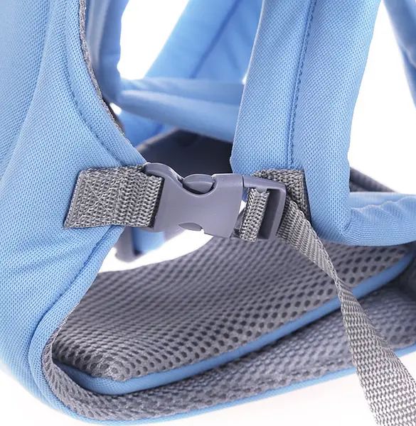 Слинг-рюкзак для удобной переноски ребенка, Сумка кенгуру Baby Carriers синий, голубой, красный, розовый с подкладкой на сиденье наружными швами и регулируемым положением ребёнка, поддержка для головки малыша, комфортные плечевые ремни