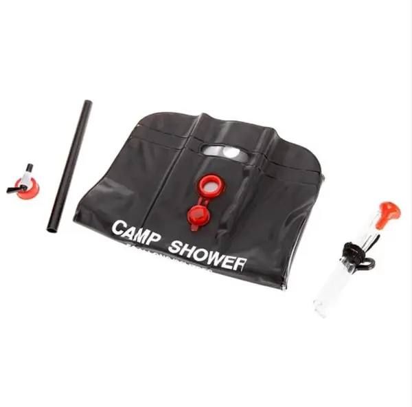 Переносной душ Camp Shower 20 литров, Мобильный походный душ для кемпинга, туристов, дачников, герметичный складной прочный надежный подвесной летний душ, насыщенный черный для лучшего нагрева от солнечных лучей