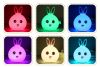 Детский ночник светильник Зайчик Rabbit Silicone Lamp LY-271 силиконовый, аккумуляторный, лампа зайчик кролик Soft Touch