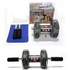 Тренажер колесо ролик двойного действия для пресса гимнастический Power Stretch Roller с ковриком
