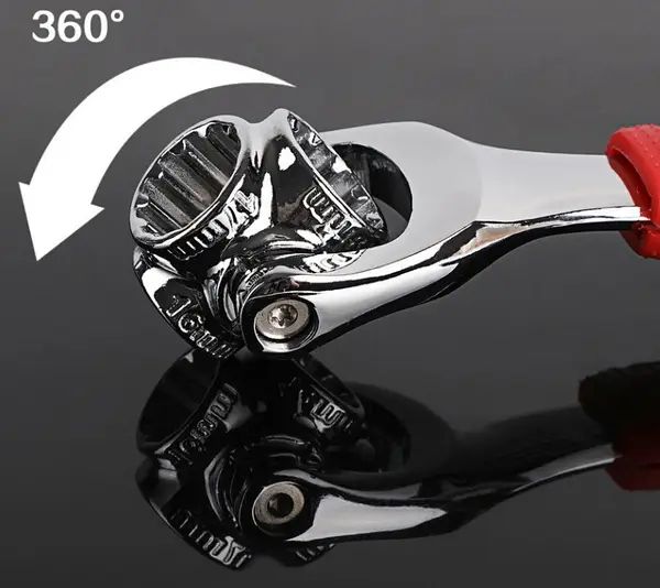 Универсальный многофункциональный гаечный ключ 48 в 1  Universal Tiger Wrench PRO, две вращающиеся на 360? головки, Торцевой ключ, Комбинированный портативный походный инструмент, облегчает работу с труднодоступными гайками и болтами