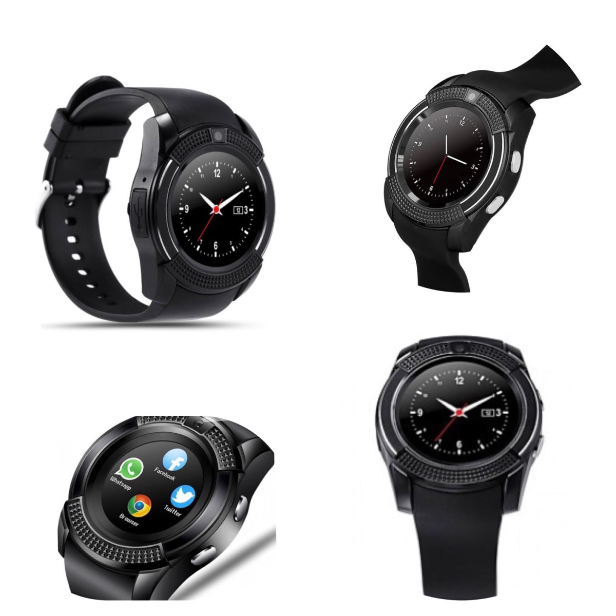 Умные смарт-часы Smart watch V8 Black
