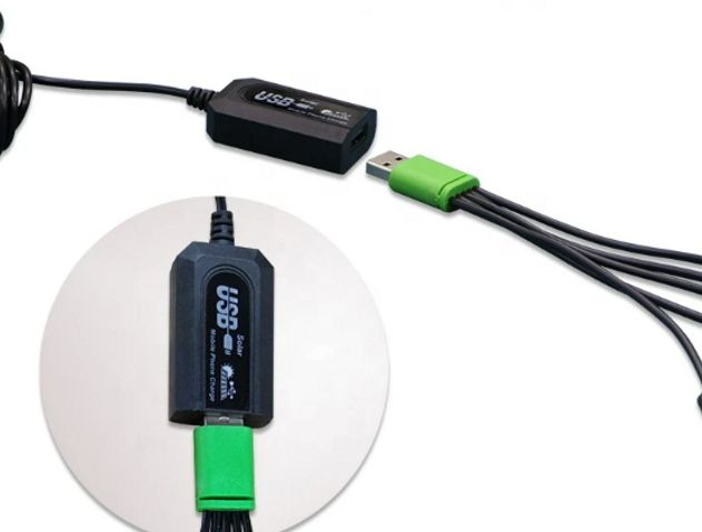Портативная Универсальная Компактная Солнечная панель CCLamp CL-630 c USB кабелем 3W, мини-электростанция,батарея заряжаемая от солнца для зарядки любого мобильного телефона или устройства с мультикабелем 5в1