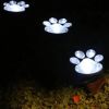 Светящиеся Следы Paw Print Light На Солнечной Батарее, Автономный уличный светильник в грунт, Уличный Тротуарный Светильник в форме следов, светодиодные следы с защитой от влаги, фонарь-лапки садовый газонный