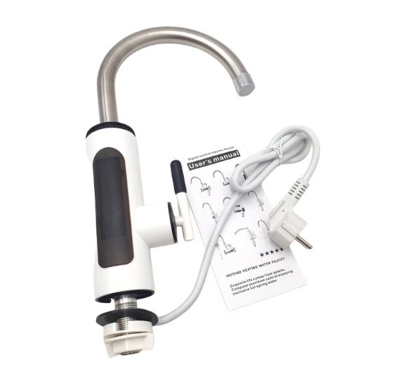 Проточный водонагреватель Delimano RY-022 ХРОМ WATER HEATER с экраном