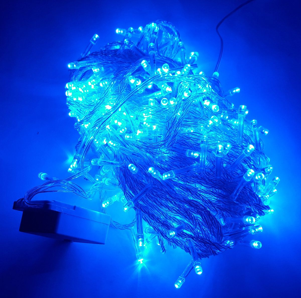 Светодиодная гирлянда нить синяя LED 100 B-1, новогодняя гирлянда 100 диодов 7 м Xmas LED