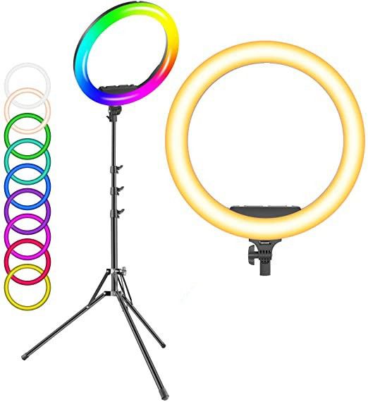 Кольцевая лампа Led MJ 300 RGB 30 см, Селфи-лампа, селфи кольцо