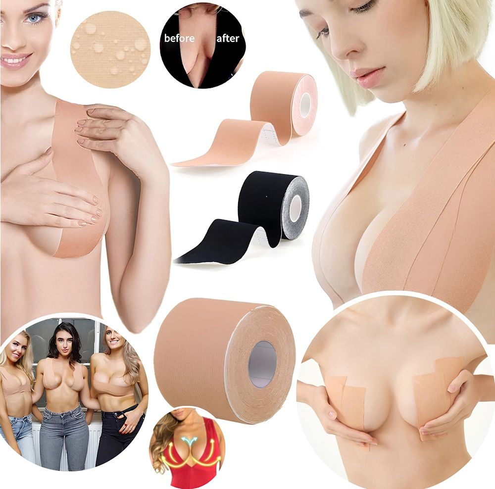 Тейп лента для груди Boob Tape 5см х 5м, Кинезио тейп для груди