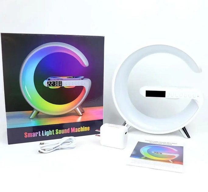 Настольная смарт лампа-ночник 4 в 1 Smart Light G63 15W с беспроводной зарядкой и Bluetooth колонкой