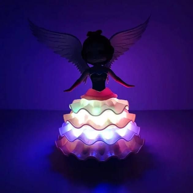 Вращающийся танцующая кукла-ночник принцесса София Dancing Angel Ice Princess, интерактивная музыкальная мультяшная куколка с подсветкой из мультфильма, портативная светящаяся умная детская игрушка, игрушка для девочек