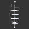Угловая полка для ванной комнаты Multi Corner Shelf GY-188 белая