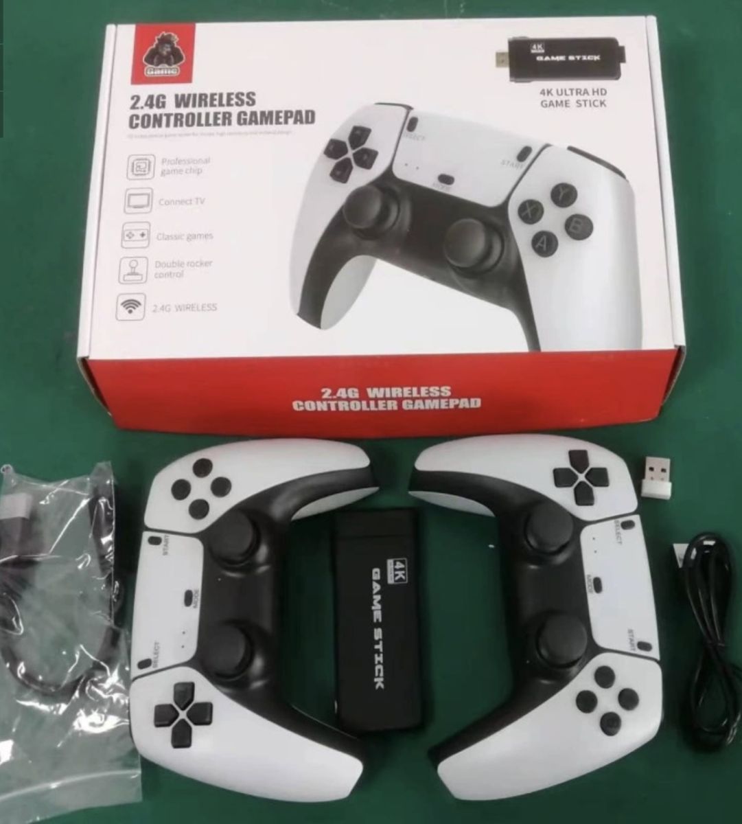 Приставка Wireless Controllers Gamepad 4K 2.4G Unique M8PRO, портативная стационарная Игровая консоль, с двумя беспроводными удобными джойстиками, С широким выбором игр, для опытных геймеров и новичков