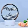 Настольная Лампа ночник RGB песочные часы Картина USB светильник 3D Sandscap вращение 360 °, уникальная увлекательная яркая прикроватная лампа анти стресс подвижный песок, светодиодный светильник с сыпучим песком