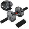Тренажер колесо ролик двойного действия для пресса гимнастический Power Stretch Roller с ковриком