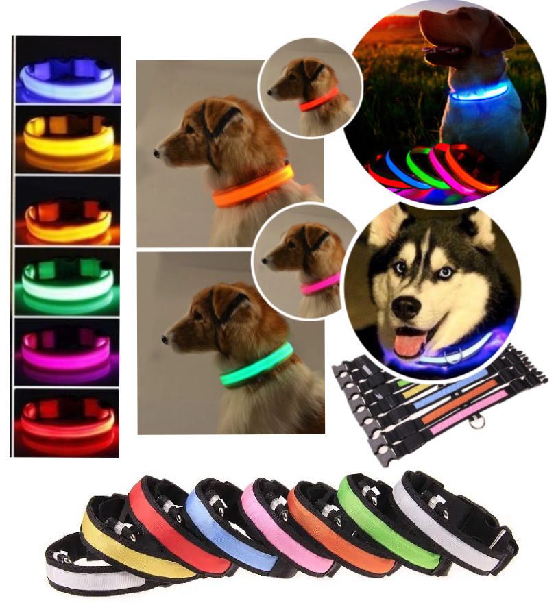 Светящийся ошейник для собак на аккумуляторе USB GLOW RING, Led маячок для животных кошек и собак