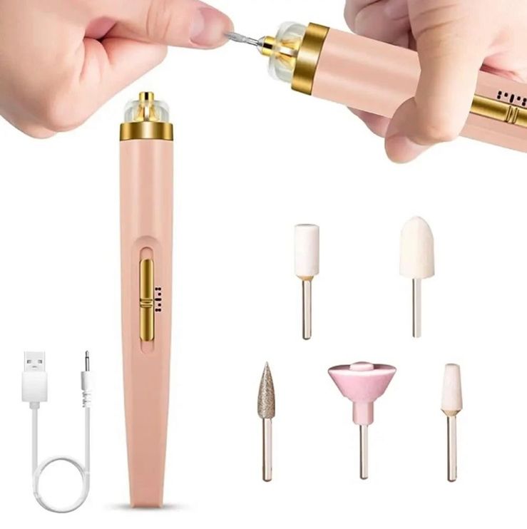Беспроводной фрезер-ручка для маникюра и педикюра Flawless Salon Nails 5 в 1
