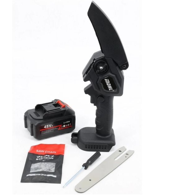 Аккумуляторная цепная Мини пила Chainsaw 48V в кейсе, Ручная электропила, Мини пила для обрезки деревьев