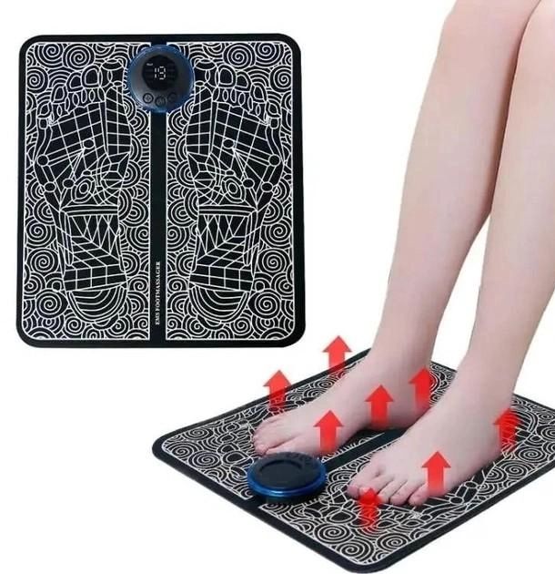 Массажный лечебный електрический коврик для ступней и ног EMS Foot Massager стимулирующий кровообращение