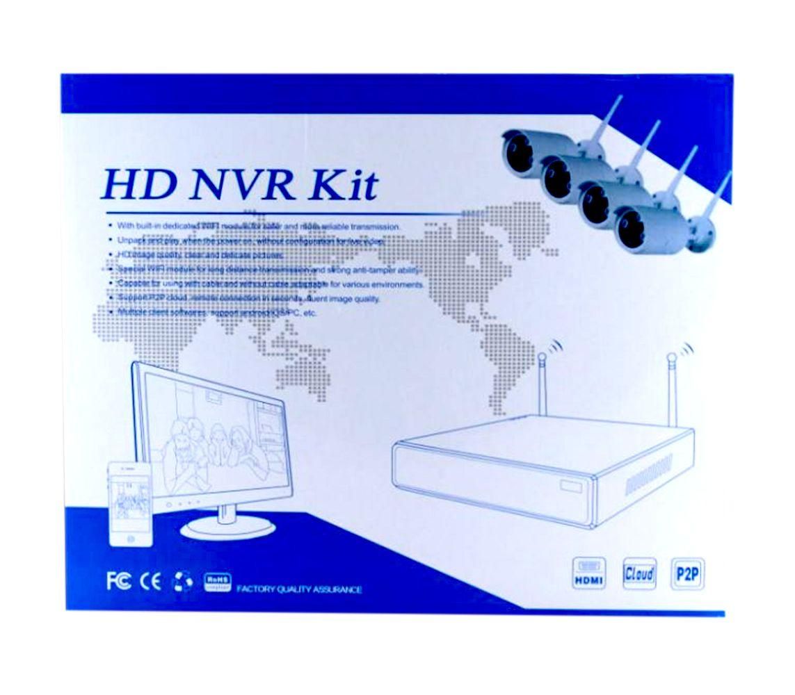 Комплект системы видеонаблюдения беспроводной DVR KIT CAD 8004 / 6673 WiFi 4ch набор на 4 камеры