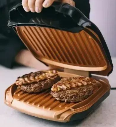Универсальный практичный современный Гриль электрический Gotham Steel Electric Grill, Электрогриль с антипригарной поверхностью для быстрого и вкусного приготовления пищи
