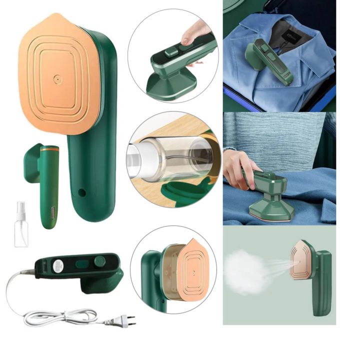 Портативный компактный паровой мини утюг Electric Iron Mini, мини-утюг дорожный с паром, универсальный ручной отпариватель, переносной вертикальный утюг с распылителем, для сухой и влажной глажки, для всех типов тканей