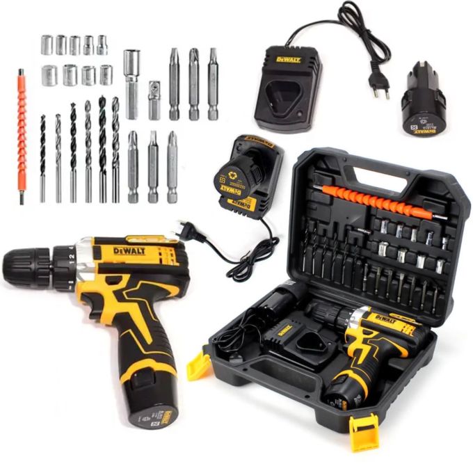Аккумуляторный шуруповерт DeWalt DCF680Z2FA 12V  2AH Деволт с набором инструментов