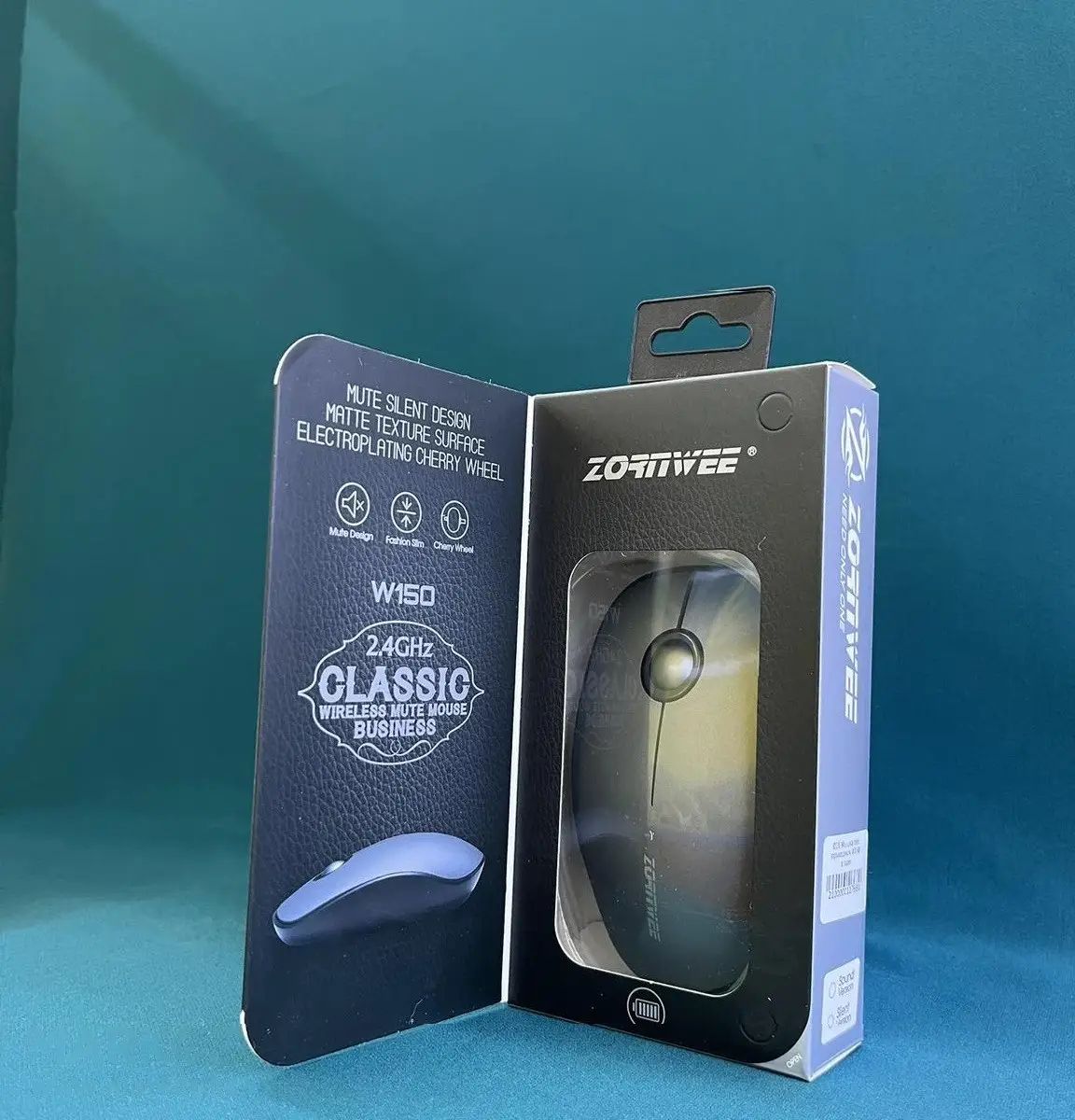 Ергономічна портативна з акумулятором Комп'ютерна Мишка Бездротовий ZONWEE W150 Bluetooth USB з лазерним сенсором для правшів та шульг для роботи з домашнім комп'ютером або в офісі для ПК та ноутбука