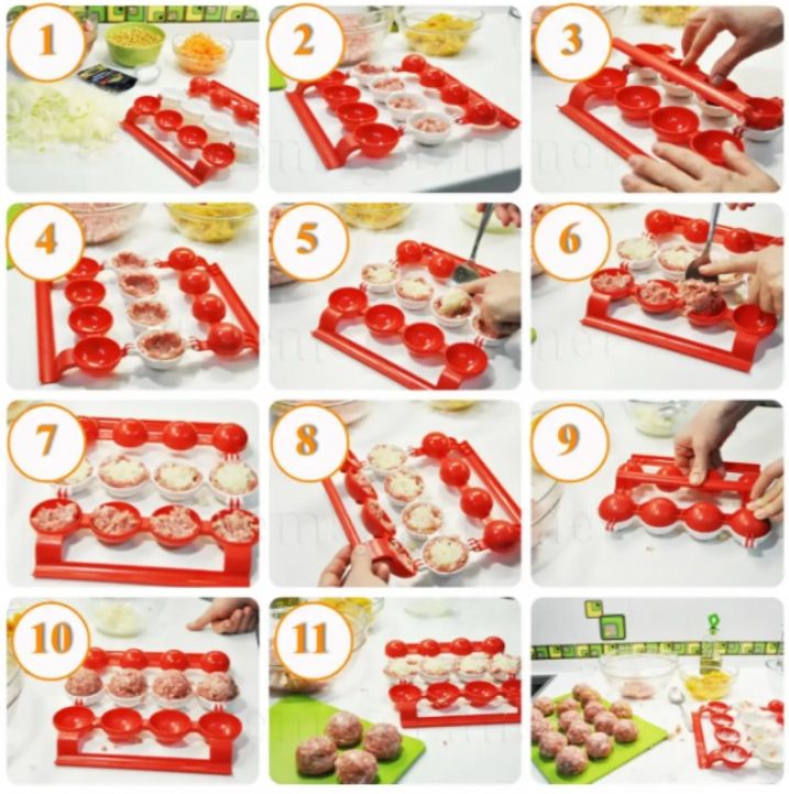 Удобная практичная Форма Для Котлет С Начинкой Stuffed Ball Maker, для быстрого и легкого изготовления мясных фаршированных шариков, для приготовления фрикаделек с начинкой, для формирования тефтелей