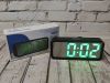 Многофункциональные часы настольные DT-6508 с будильником и USB зарядкой с зеленой подсветкой, компактные портативные универсальные лед часы, Электронные часы зеркальные,3 режима,время,дата,температура