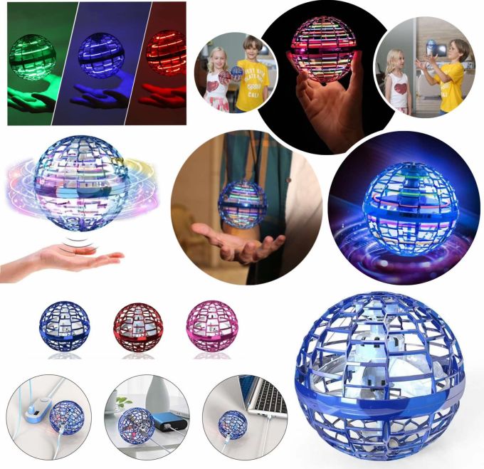 Летающий шар бумеранг с LED подсветкой Flying Spinner Boomerang, Светящийся бумеранг спиннер USB шарик-спиннер