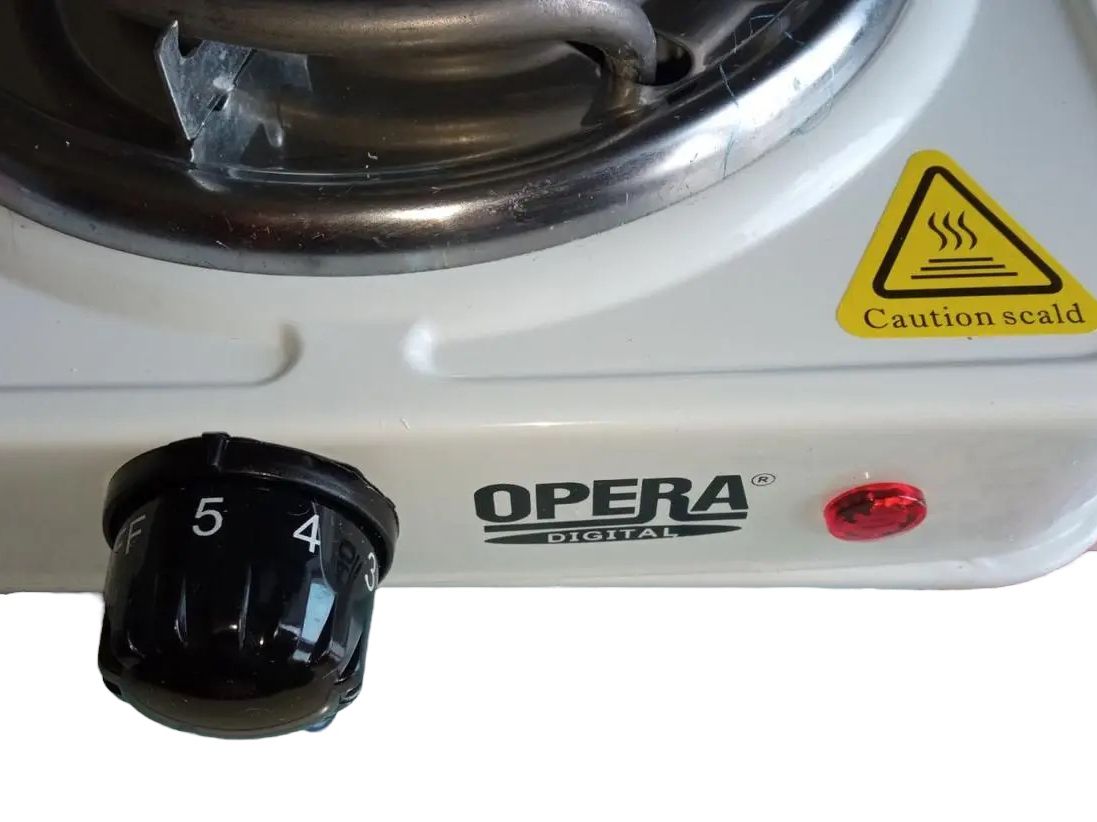 Портативная настольная плита электрическая Opera OP-5711 1000W 220V, кухонная спиральная одна конфорка