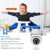 Поворотная камера наружного видеонаблюдения с Wi-Fi CLOUD STORAGE, Уличная поворотная 360° погодозащитная IP-камера, полный угол обзора, с удаленным доступом, ночной съёмкой и датчиком движения и и облачным хранилищем