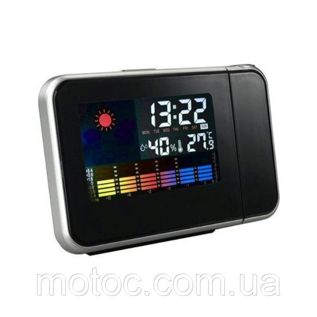 Часы метеостанция с проектором времени жидкокристаллические TABLE CLOCK. Проектор часы 8190