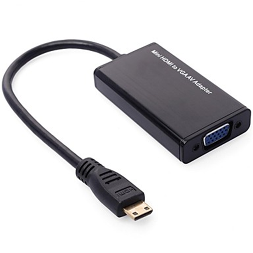 Конвертер с mini HDMI на VGA+AUDIO