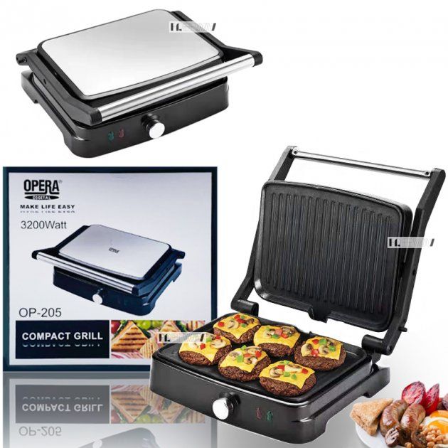 Гриль Мультимейкер ОРЕРА OP-205 Compact Grill 3200W