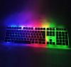 Клавиатуры KT-7300 / K-7300 С Подсветкой RGB, геймерская проводная USB яркая удобная функциональная игровая клавиатура ENG/RUS для ПК,для компютера для игр и для повседневной работы на русском