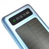 Мобильная зарядка UKC 10000mAh SOLAR, Универсальный Powerbank на солнечной батарее, многофункциональное портативное зарядное устройство, с  LED дисплеем, светодиодным фонариком и множеством портов включая USB, Type-C, Micro USB и Lightning