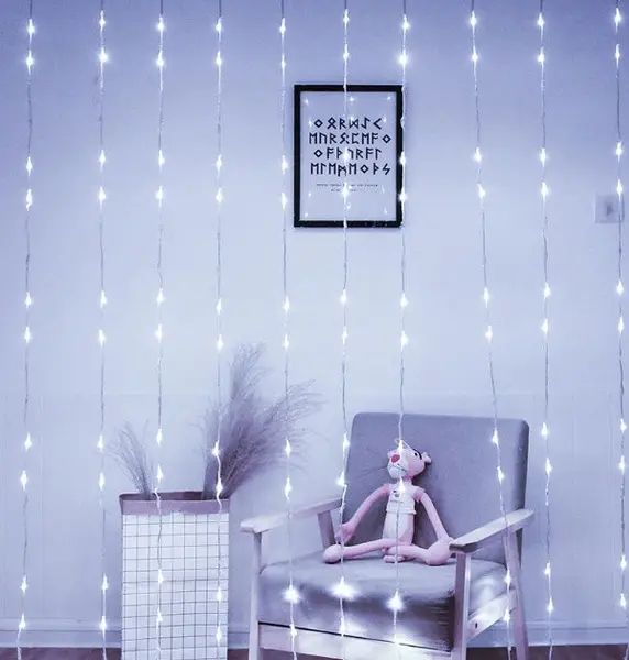 Гирлянд Штора водопад Белая 3x2 м 160 led на медной проволоке светодиодная Xmas LED W-9 3мx2м