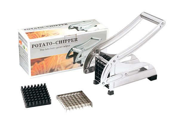 Картофелерезка Potato Chipper, овощерезка стальная с 2 насадками для картошки фри