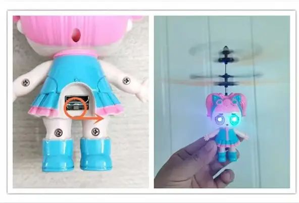 Индукционная увлекательная развивающая Летающая кукла Flying Girl, Игрушка с удобным управлением от руки, управление ладонью, Кукла-фея красиво парящая в воздухе