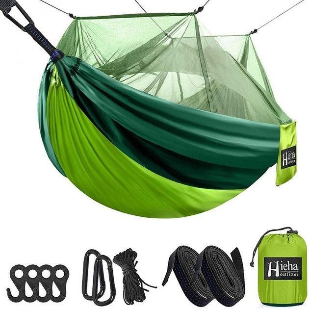 Подвесной гамак с москитной сеткой Hammock Net, двухместный гамак в чехле