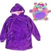 Мягкая плюшевая Детская удобная универсальная Пижама Kids Huggle Pets Толстовка–Комфортный Плед с рукавами для детей 3 в 1 Подушка + Игрушка + Худи Универсальный размер до 150 см, трансформер с капюшоном забавные животные