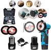 Аккумуляторная мини болгарка Makita 12v с двумя аккумуляторами в кейсе, Электроболгарка 2 диски