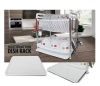 Сушилка для посуды Multifunctional dish rack, многофункциональная прочная надежная складная подставка для посуды, стойка для кухни, Двухъярусная Кухонная сушка, Настольная Посудосушка, съемный поднос, для хранения столовых приборов,тарелок,чашек
