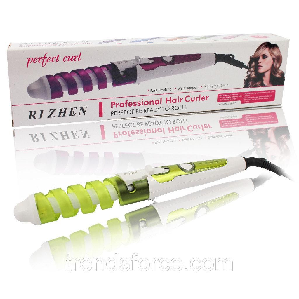 Спиральная плойка для завивки волос Rizhen perfect curl RZ118