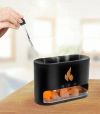 Увлажнитель воздуха с эффектом пламени Docsal Flame 3в1, Соляная лампа, Ночник увлажнитель воздуха с имитацией пламени
